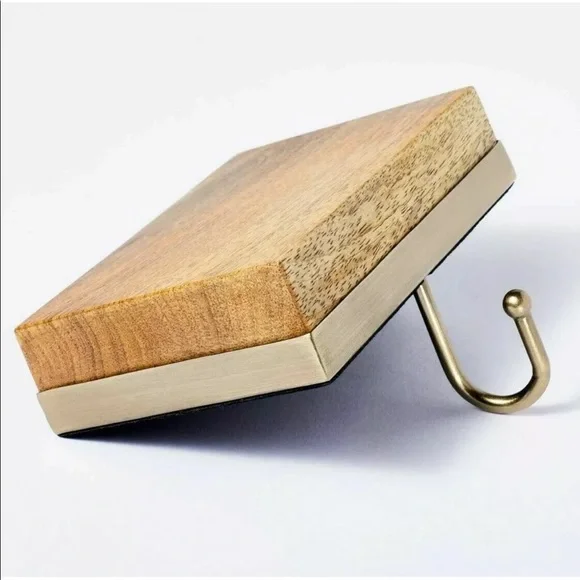 Threshold Holiday Light Wood And Gold Antique Stocking Holder